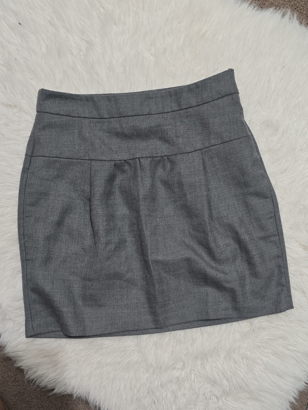 LOFT Gray Mini Pencil Skirt